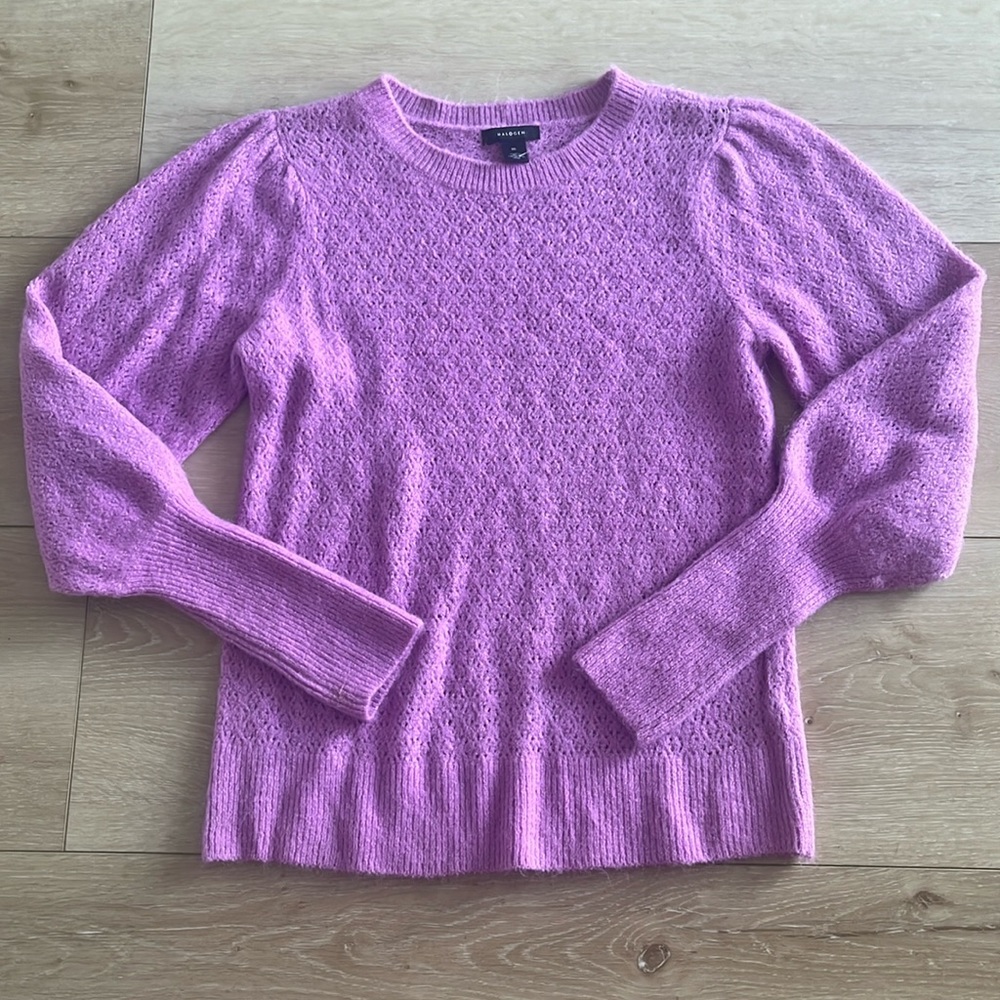 HALOGEN PUFF SLEEVE SWEATER